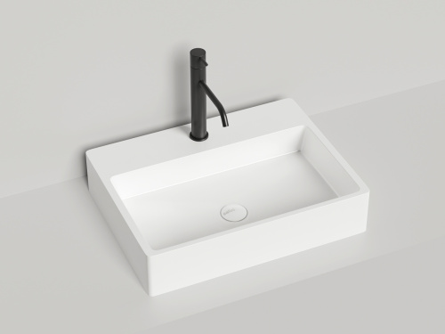 Раковина из искусственного камня S-Sense Salini OTTAVIA 1103101G 60х40 накладная цвет белый - фото 5